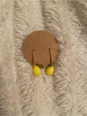 Yellow Lemon Drop Dangle Earrings